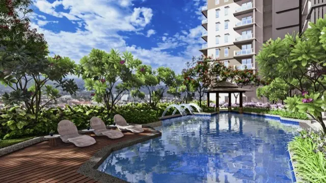 Leisure Pool at The Valeron Tower amenity deck, DMCI Homes condo in Pasig